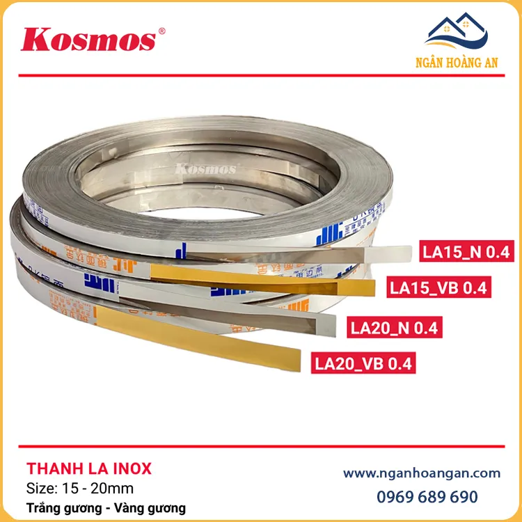 Nẹp La Trang Trí Inox 201 Có Keo Sẵn 1.5cm